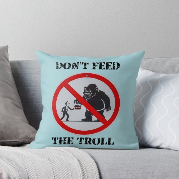 Item preview, "Don't Feed the Troll" Prohibition Sign designed and sold by Nabucodonoshop.
