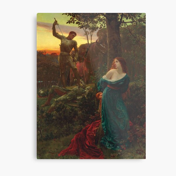Aperçu de l'œuvre Chevalerie (1885) - Frank Dicksee créée et vendue par SALON DES ARTS.