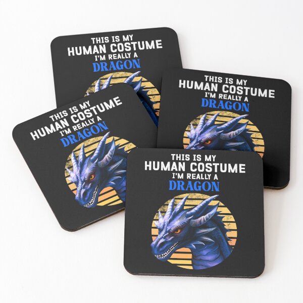 Item preview, This is my human costume im really a dragon Retro Blue designed and sold by BeataY6Art.