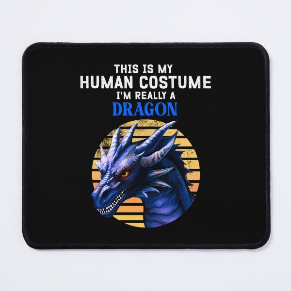 Item preview, This is my human costume im really a dragon Retro Blue designed and sold by BeataY6Art.