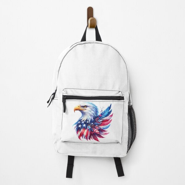 Item preview, 4th July watercolor american eagle in red and blue gift designed and sold by BlushRoses7.