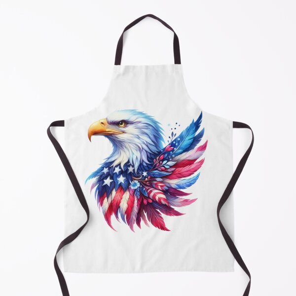 Item preview, 4th July watercolor american eagle in red and blue gift designed and sold by BlushRoses7.