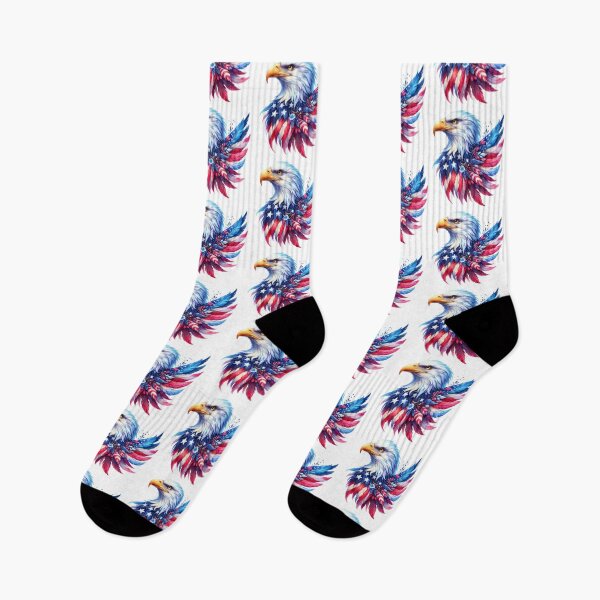 Item preview, 4th July watercolor american eagle in red and blue gift designed and sold by BlushRoses7.