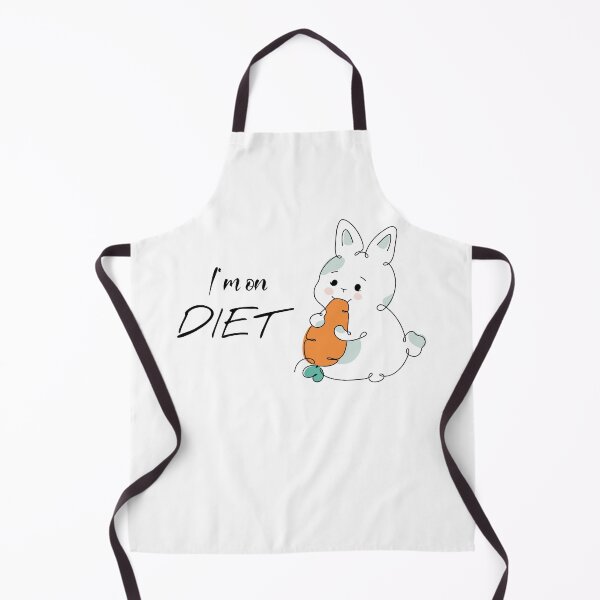 Item preview, Cute rabbit | I'm on diet | Cuteness | line art | funny quote | designed and sold by GeorgetaHere.