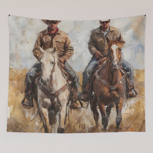 Item preview, Pair of Cowboys on Horses designed and sold by dcrc.