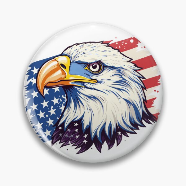 Item preview, 4th July watercolor eagle with american flag gift designed and sold by BlushRoses7.