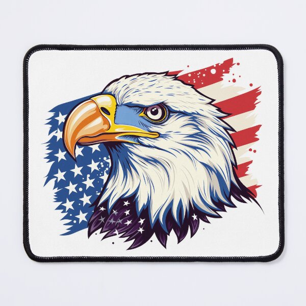 Item preview, 4th July watercolor eagle with american flag gift designed and sold by BlushRoses7.