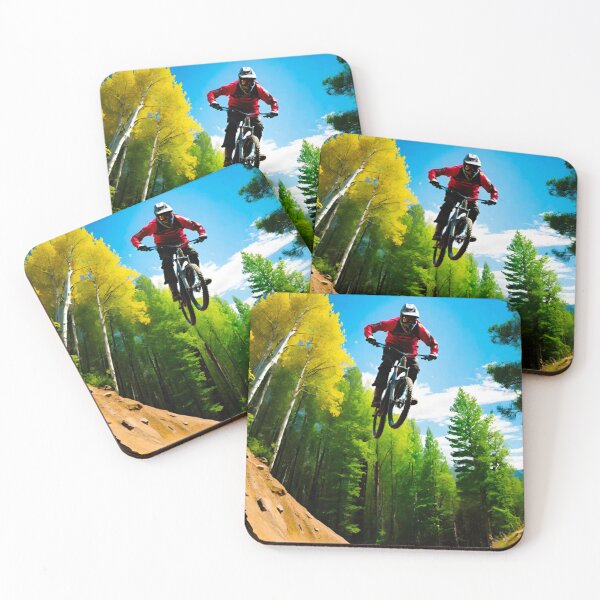 Item preview, Airborne Thrill: MTB Rider Soaring designed and sold by GrizzlyCollective.