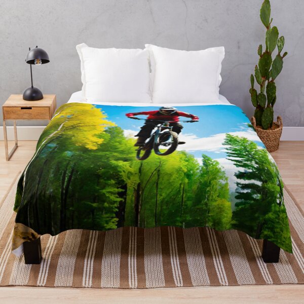 Item preview, Airborne Thrill: MTB Rider Soaring designed and sold by GrizzlyCollective.