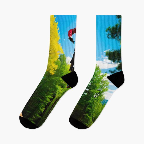 Item preview, Airborne Thrill: MTB Rider Soaring designed and sold by GrizzlyCollective.