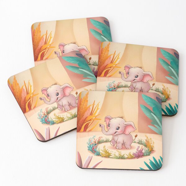 Item preview, Cute Elephant. Little elephant, colorful elephant, elephant drawing designed and sold by ElephantVibes.