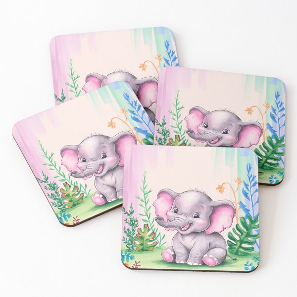 Item preview, Cute Elephant. Little elephant, colorful elephant, elephant drawing designed and sold by ElephantVibes.