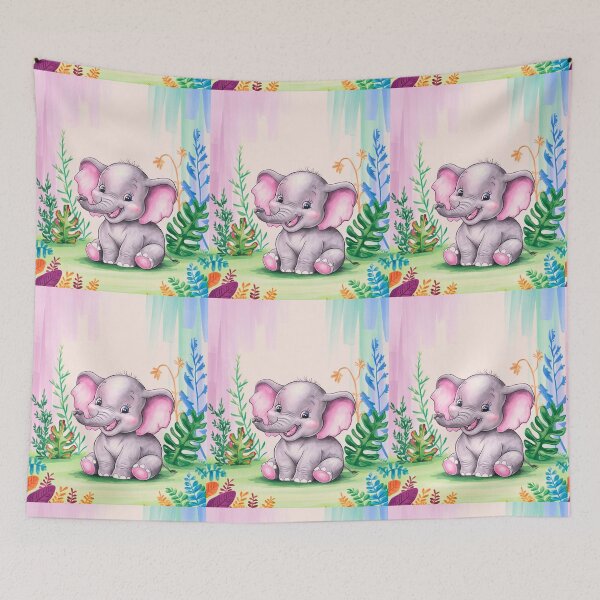 Item preview, Cute Elephant. Little elephant, colorful elephant, elephant drawing designed and sold by ElephantVibes.