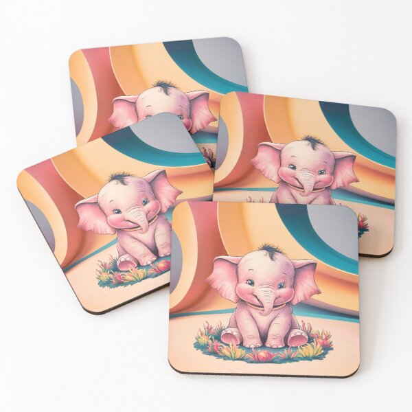 Item preview, Cute Elephant. Little elephant, colorful elephant, elephant drawing designed and sold by ElephantVibes.