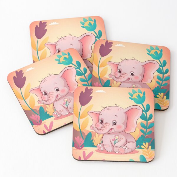 Item preview, Cute Elephant. Little elephant, colorful elephant, elephant drawing designed and sold by ElephantVibes.