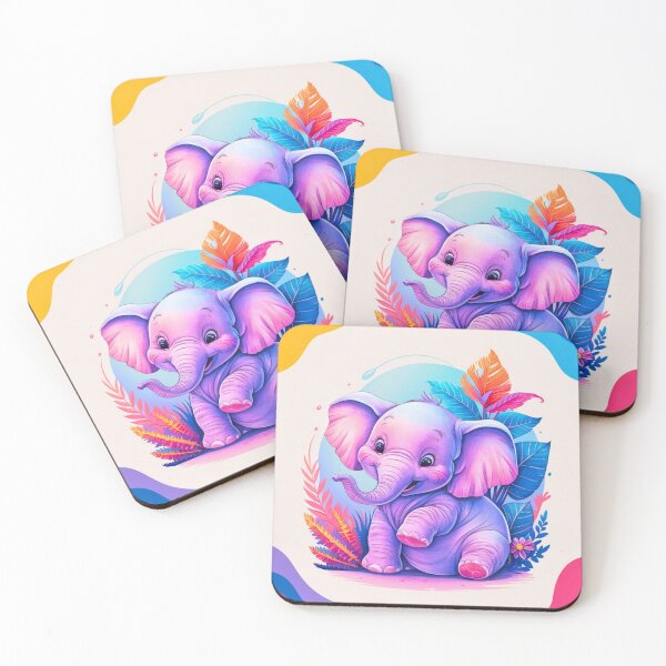 Item preview, Cute Elephant. Little elephant, colorful elephant, elephant drawing designed and sold by ElephantVibes.