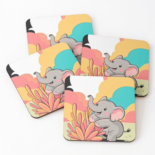 Item preview, Cute Elephant. Little elephant, colorful elephant, elephant drawing designed and sold by ElephantVibes.