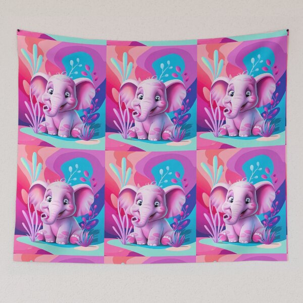 Item preview, Cute Elephant. Little elephant, colorful elephant, elephant drawing designed and sold by ElephantVibes.
