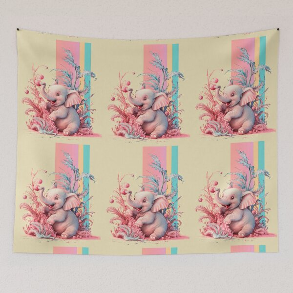 Item preview, Cute Elephant. Little elephant, colorful elephant, elephant drawing designed and sold by ElephantVibes.