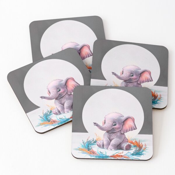 Item preview, Cute Elephant. Little elephant, colorful elephant, elephant drawing designed and sold by ElephantVibes.
