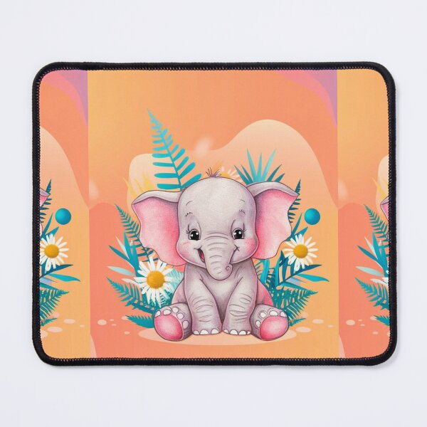 Item preview, Cute Elephant. Little elephant, colorful elephant, elephant drawing designed and sold by ElephantVibes.