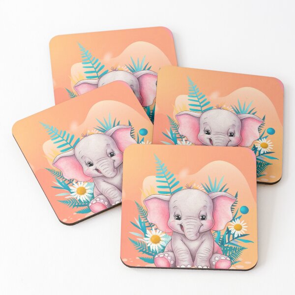 Item preview, Cute Elephant. Little elephant, colorful elephant, elephant drawing designed and sold by ElephantVibes.