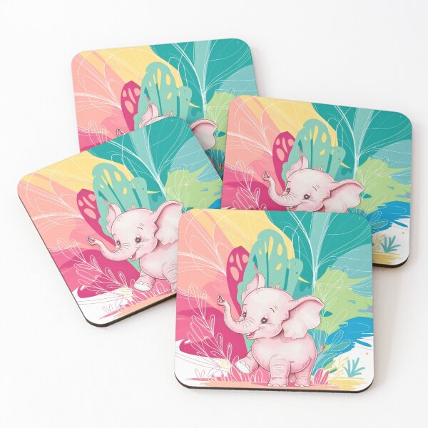 Item preview, Cute Elephant. Little elephant, colorful elephant, elephant drawing designed and sold by ElephantVibes.