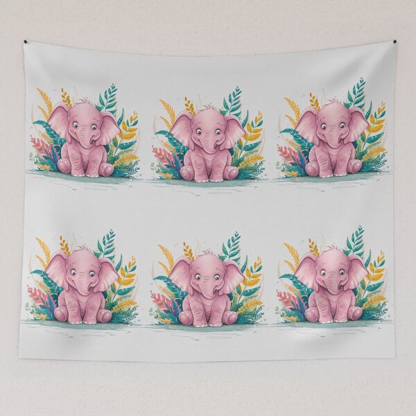Item preview, Cute Elephant. Little elephant, colorful elephant, elephant drawing designed and sold by ElephantVibes.