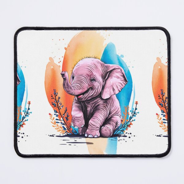 Item preview, Cute Elephant. Little elephant, colorful elephant, elephant drawing designed and sold by ElephantVibes.