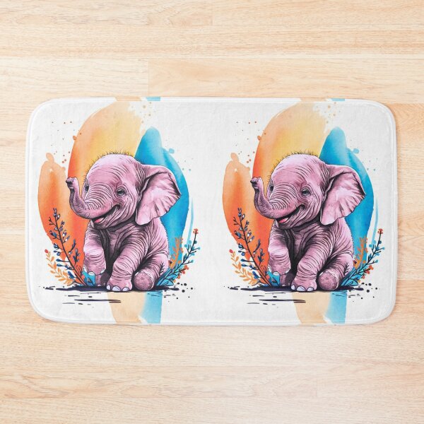 Item preview, Cute Elephant. Little elephant, colorful elephant, elephant drawing designed and sold by ElephantVibes.