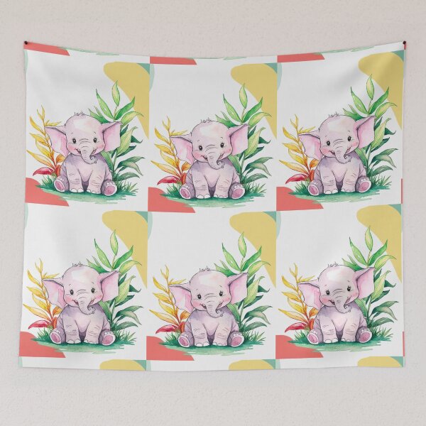 Item preview, Cute Elephant. Little elephant, colorful elephant, elephant drawing designed and sold by ElephantVibes.