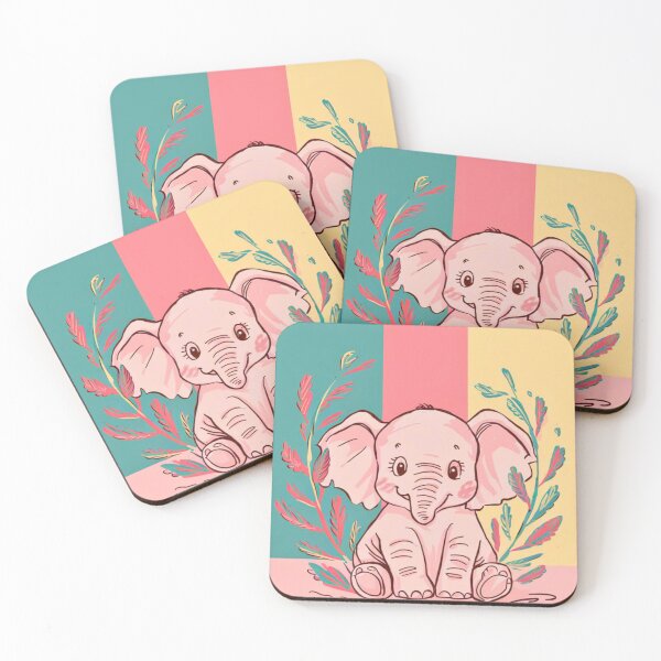 Item preview, Cute Elephant. Little elephant, colorful elephant, elephant drawing designed and sold by ElephantVibes.