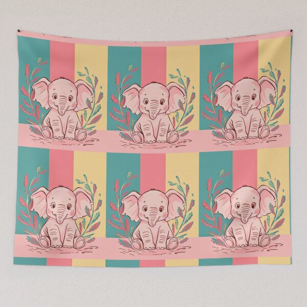 Item preview, Cute Elephant. Little elephant, colorful elephant, elephant drawing designed and sold by ElephantVibes.