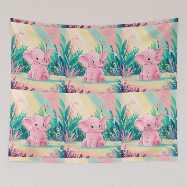 Item preview, Cute Elephant. Little elephant, colorful elephant, elephant drawing designed and sold by ElephantVibes.