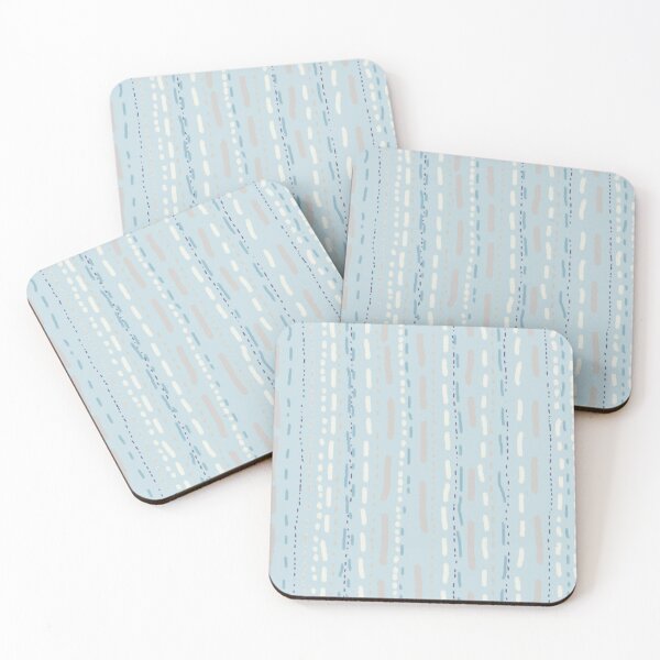 Item preview, Vertical stitch stripe in pastel blue designed and sold by LisaLeQuelenec.