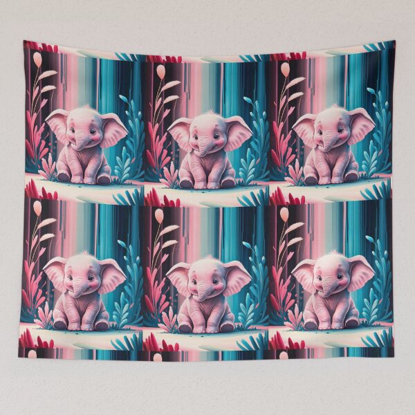 Item preview, Cute Elephant. Little elephant, colorful elephant, elephant drawing designed and sold by ElephantVibes.