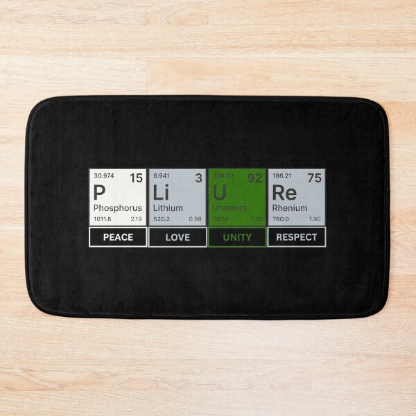 Item preview, Plur Peace Love Unity Respect, Periodic Table Graphic, PLUR, Chemistry lover, Science graphic, elements graphic, designed and sold by PrideBeProud.