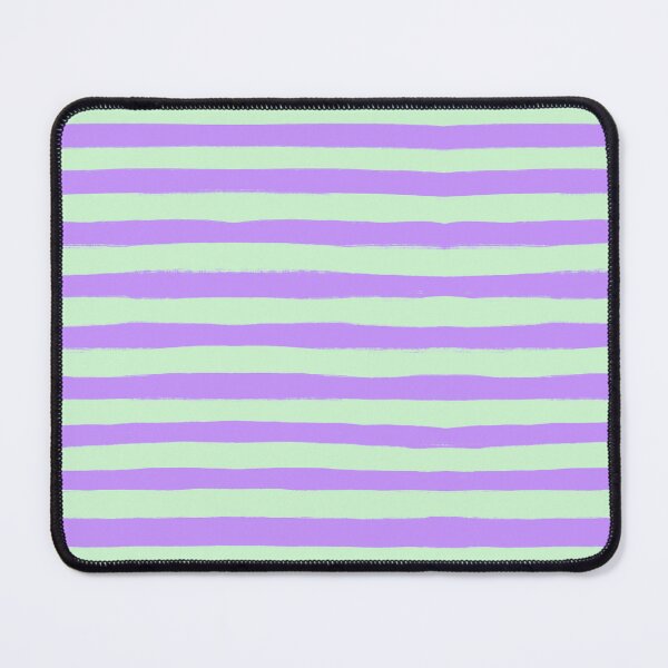 Item preview, Mint Green and Purple Painterly Freehand Stripes designed and sold by OneThreeSix.