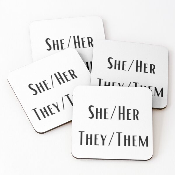 Item preview, Pronouns: She/Her They/Them designed and sold by EmberlyDawn.