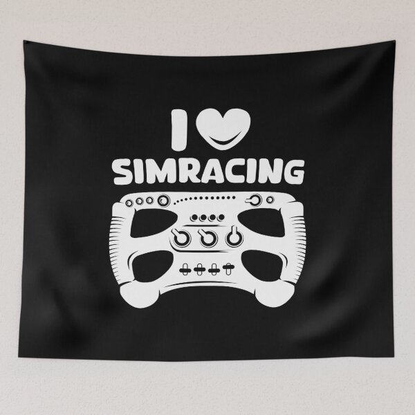 Item preview, I love Simracing Sim Racer Gaming Symbol Logo designed and sold by AndreMi.