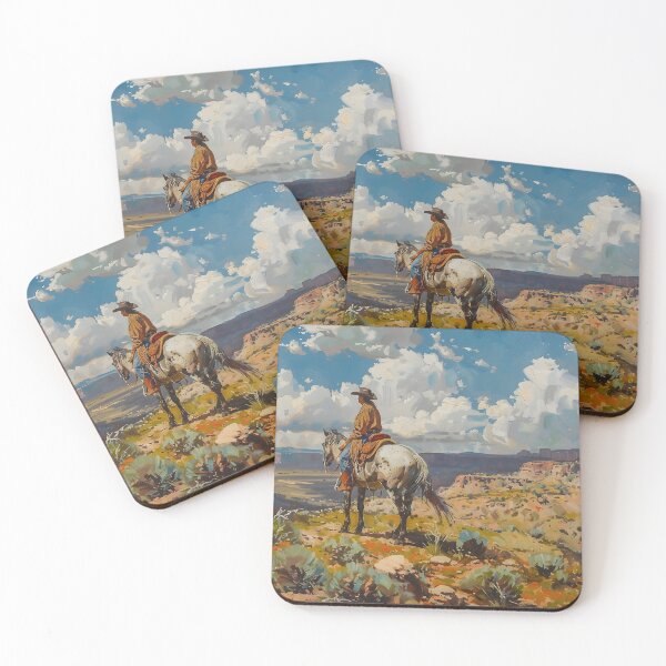 Item preview, Cowboy Overlooking South Western Vista designed and sold by dcrc.