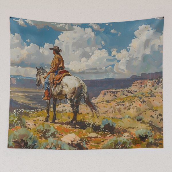 Item preview, Cowboy Overlooking South Western Vista designed and sold by dcrc.