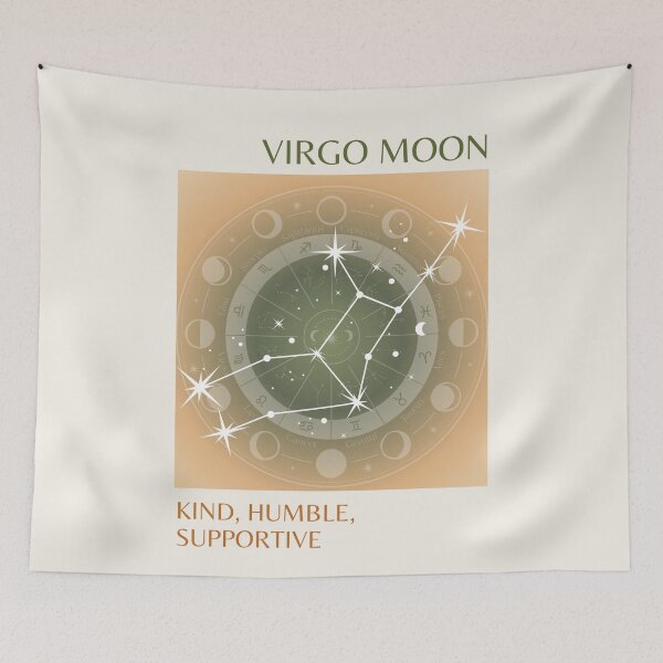 Item preview, Virgo, Virgo Moon Sign, Virgo Zodiac, Green Aura Gradient designed and sold by Magic Love Art Print.