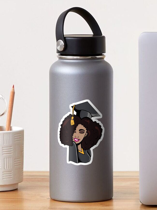 Black Proud Educated Woman Graduation Graduate 2022 Class African American Melanin Natural Hair Cap and Gown Black Proud Educated Woman Graduation Graduate 2022 Class African American Melanin Natural Hair Cap and Gown