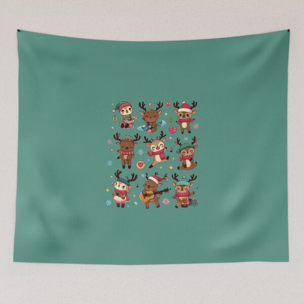 Item preview, Cute Reindeers Dancing Winter Style designed and sold by KTGim.