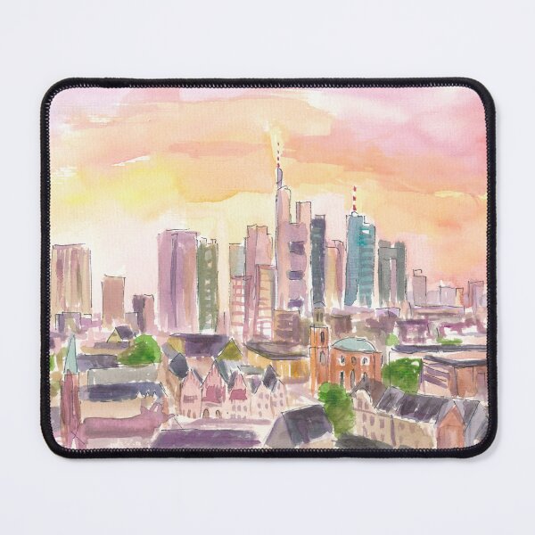 Item preview, Frankfurt Germany Skyline in Early Morning Sunlight designed and sold by artshop77.