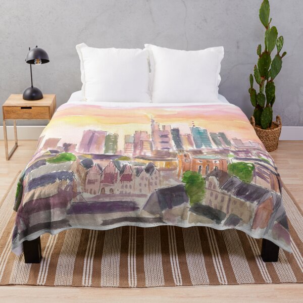 Item preview, Frankfurt Germany Skyline in Early Morning Sunlight designed and sold by artshop77.