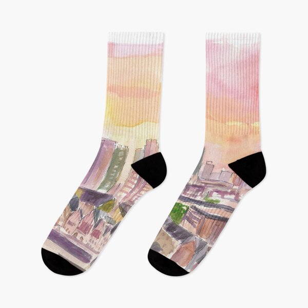 Item preview, Frankfurt Germany Skyline in Early Morning Sunlight designed and sold by artshop77.