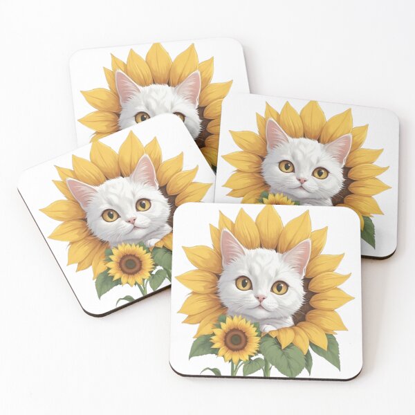 Item preview,  Sunflower Serenity A Charming Cat Amidst Golden Blooms designed and sold by Nassimshop ⭐⭐⭐⭐⭐.