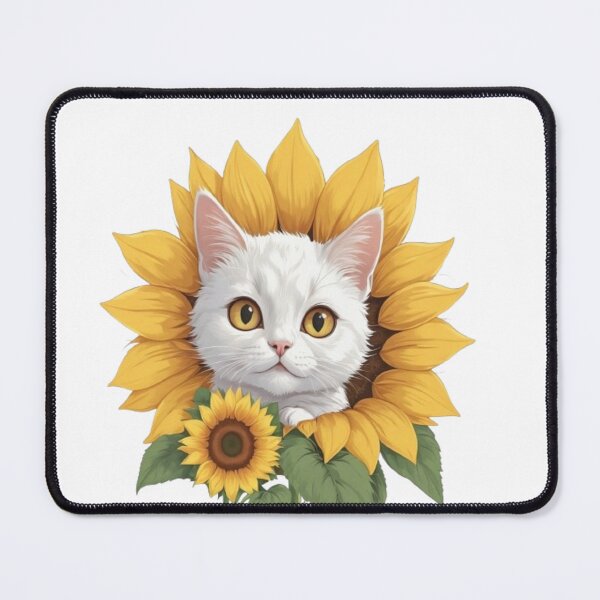 Item preview,  Sunflower Serenity A Charming Cat Amidst Golden Blooms designed and sold by Nassimshop ⭐⭐⭐⭐⭐.